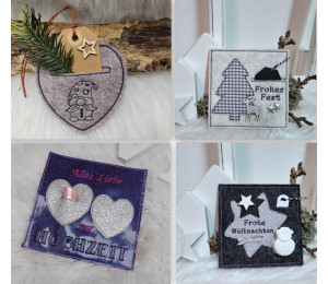 ADVENTSKALENDER 17. Dezember - Stickserie ITH Geschenkekarte Schlitz Baukasten